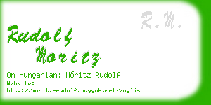 rudolf moritz business card